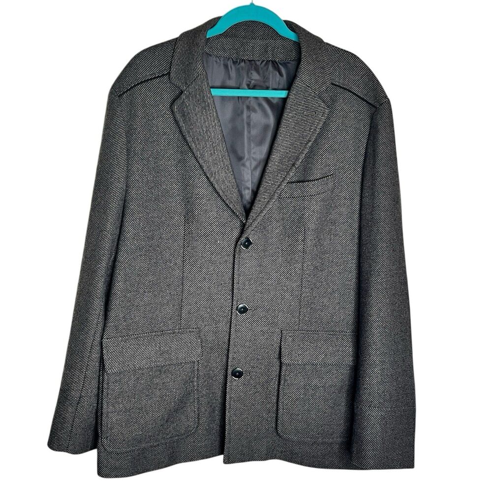 JoS A Bank Reserve Jacket Overcoat 2 in 1 Xtra Large Wool Blend Removable Lining - Picture 2 of 16